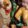 Vintage Staffordshire Style Reproduction Traveling Musicians Ceramic Statue Bears Image 6