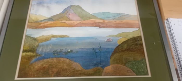 Original Una Gillespie "Maams Cross" Watercolour