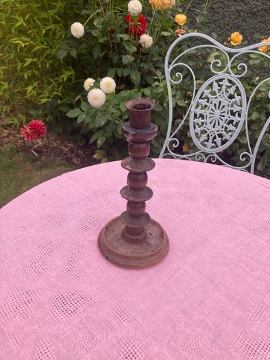 Vintage or antique barley twist candlestick
