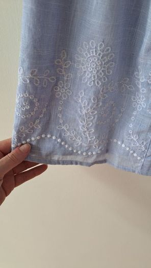 Blue bardot top