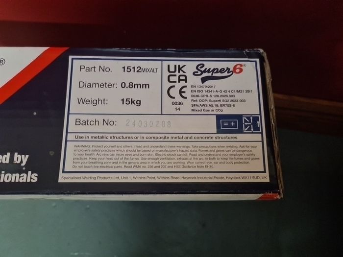 15 kg coil of 0.8 mig wire