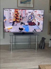 TV stand - Chrome and Glass