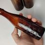 257 - Set of 3 Vintage Brown Glass Scanlan Cades Jennings Collectible Decorative Mineral Water Beer Bottles Image 2