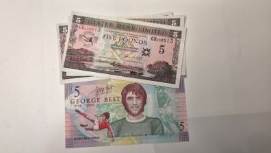 George Best Commemorative 5pd Note 2006 Ulster Bank Mint Condition  Uncirculated