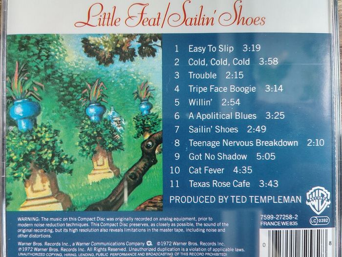 Little Feat - Sailin' Shoes CD (1988) Classic Southern Rock EX+