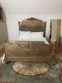 French Antique bergere bed