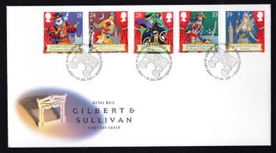 1992 Great Britain Gilbert & Sullivan Commemorative Stamps Royal Mail Addressed First Day Cover (FDC)