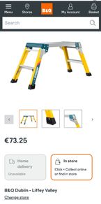 Erbauer Fibreglass 470mm x 0.6m Folding Work Platform