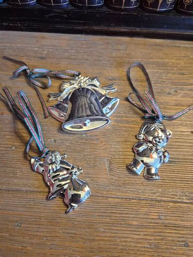 Newbridge Silverware Christmas Decorations x3 Bundle | Vintage Ornaments