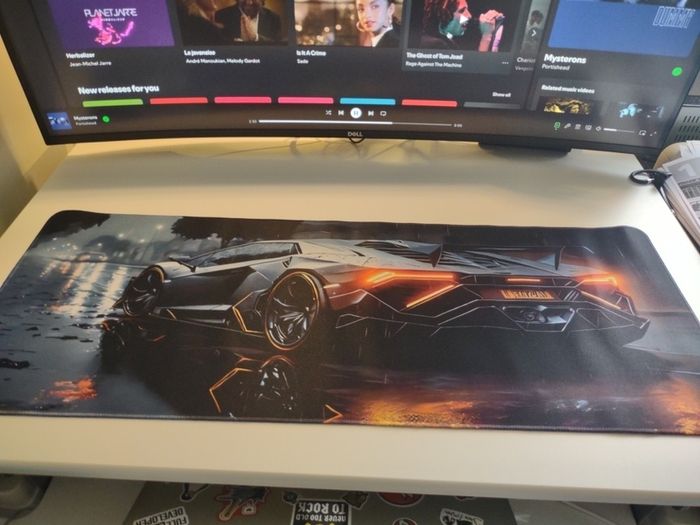 gaming mat pad with racing car free viewing