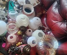 victorian oil laml shades . galleries.  burners etc