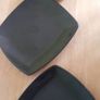 Brown square plates set Image 2