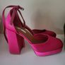 Pink Satin Dress Heel Image 3
