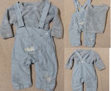 lined Dungaree,s And Fleece Top set
