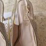 Gold diamonte peeptoe sandal Image 4