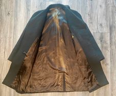 Vintage Burton Tailored Men's Lambswool Overcoat Made in England Brown