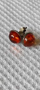 Sterling silver amber earrings