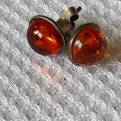 Sterling silver amber earrings