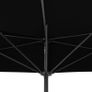 Balcony Parasol with Aluminium Pole Black 300x150x253 cm Half Image 6
