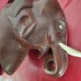 Heavy wooden hanging elephant heads Image 3