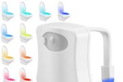 Toilet Light Inside Toilet 16 Colors, Changing Waterproof Automatic Motion Sensor Lights Smart Gadgets Bathroom Novelty Item Illuminate Toilets Bowl Light Fun Gifts for Women's Father's Day Birthdays