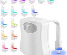 Toilet Light Inside Toilet 16 Colors, Changing Waterproof Automatic Motion Sensor Lights Smart Gadgets Bathroom Novelty Item Illuminate Toilets Bowl Light Fun Gifts for Women's Father's Day Birthdays