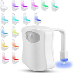 Toilet Light Inside Toilet 16 Colors, Changing Waterproof Automatic Motion Sensor Lights Smart Gadgets Bathroom Novelty Item Illuminate Toilets Bowl Light Fun Gifts for Women's Father's Day Birthdays