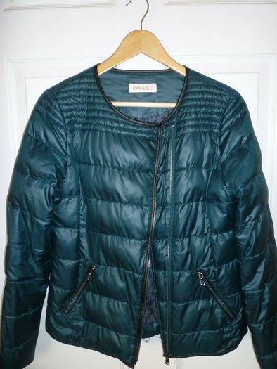 Puffer bomber Camaieu Jacket. Ladies. Colour Green/Petrol blue. UK 12.EU 40. MINT COND.