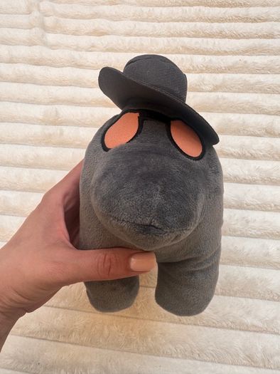 Among Us Grey Plush Soft Toy With Hat Gray  Toikido approx. 20 cm. Used Please see photos