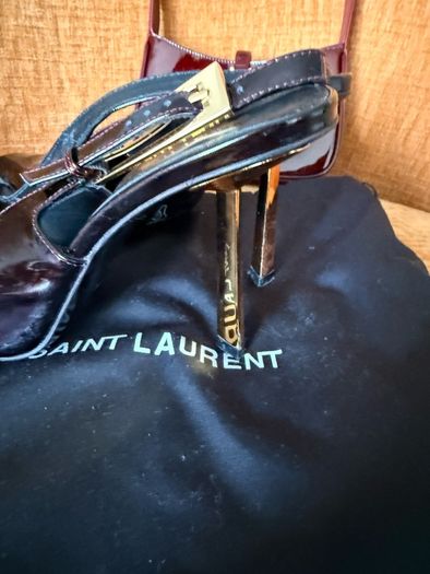 YSL Heels Burgundy 40
