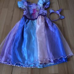 Unicorn dress and head band 6-8