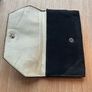 Vintage Black Clutch Purse / Evening Bag with Petite Point Flowers Image 4