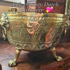 19th century Dutch Brass Jardiniere