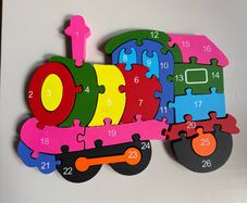 Number (Alphabet reverse side) train puzzle