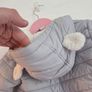 3-6m, The Little White Company Grey Bear Snowsuit Image 9