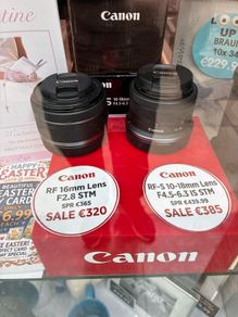 Canon RF 16mm 2.8 STM and Canon RF-S 10-18mm 4.5-6.3 IS STM