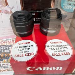 Canon RF 16mm 2.8 STM and Canon RF-S 10-18mm 4.5-6.3 IS STM