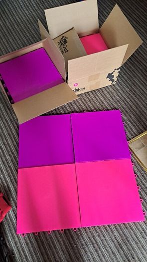 InOut Flooring Skating Tiles 15xPurple 15xPink