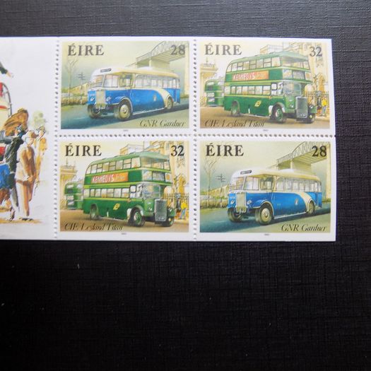 Irish Buses 1993 Stamp Booklet.Complete Two Panes.MNH.