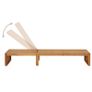 Sun Lounger Solid Acacia Wood Image 2