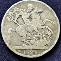 George llll Silver 1821 crown coin