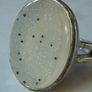 Sterling Silver 925 Large Oval White Druzy Agate Statement Ring Size N Hallmarked 9.9g Image 8
