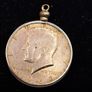 1964 Kennedy half dollar coin in a mounted pendant Image 2