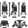 Folding Shopping Trolley Lightweight and Waterproof 2 in 1 Shopping Cart with 6 Large Noiseless Wheels Detachable Stair Climbing Cart for Groceries (FREE POSTAGE) Image 3