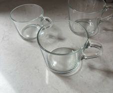 IKEA clear mugs x3