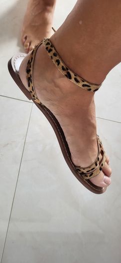 ZARA leopard print strappy sandals Sz 42 (Fit 8-9UK)