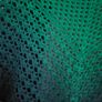 Handmade crochet triangle shawl wrap. Green black gradient ombre lacy shawl Image 7