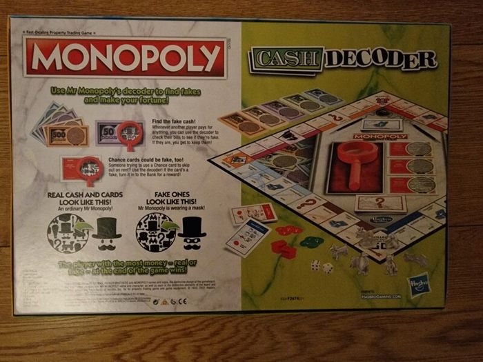 Monopoly Cash Decoder Family Board Game