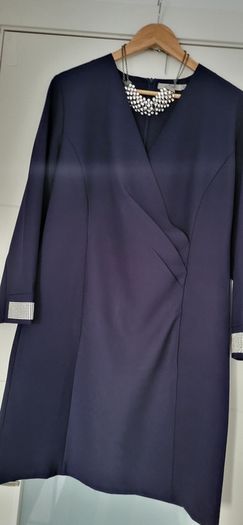 ANANY Navy Jewelled Cuff Dress Sz 2XL (Fit 16UK-18 UK) - Bnwot Rrp 89.99