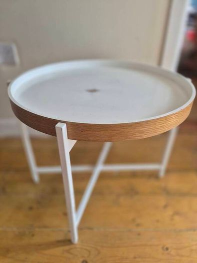 White round side table